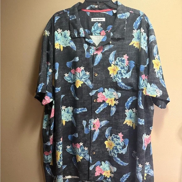 Tommy Bahama 100% Silk Floral Shirt XXXL 3XL - Picture 1 of 9